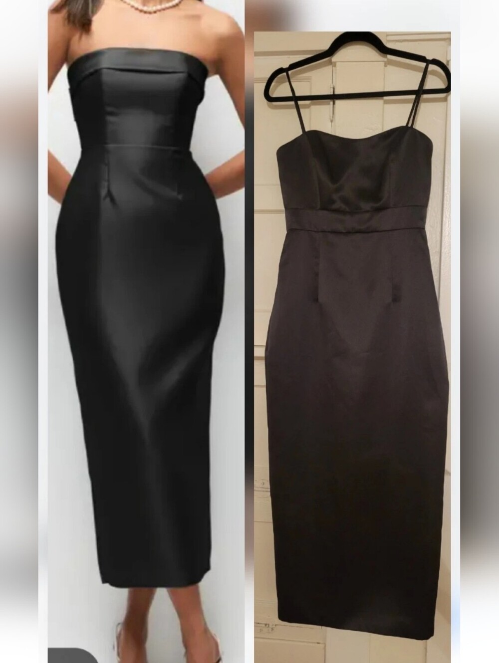 Jasmine Bridal Black Sweetheart Spaghetti Strap bridesmaid dress Tiffany Elegant